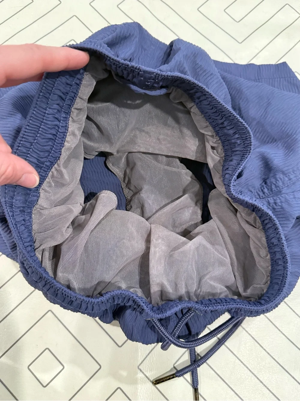 Chubbies Blue Textured Swim Trunks